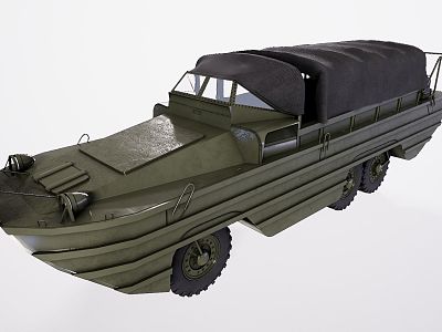 Amphibious Vehicle 3D Model 3d model