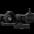 Tactical Rifle Scope With Black Design Adjustable Knobs And 6061 T6 Mount