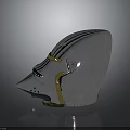 Silver Metallic Medieval Knight Helmet With Gold Accents And Pointed Visor Design