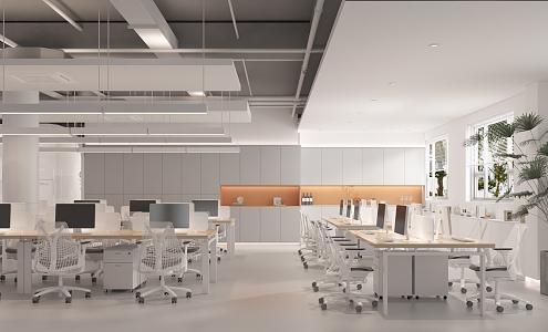 Public office area 3d model