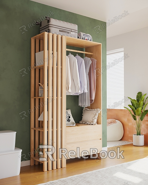 Modern wardrobe bookcase model