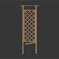 Outdoor Wooden Pergola Bench With Slatted Design And Lattice Sides