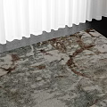 Square Area Rug With Abstract Gray And Brown Pattern For Indoor Living Space