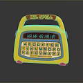 Kids Educational Laptop Toy With Yellow Red Blue Design ABC Keyboard And Laughing Screen