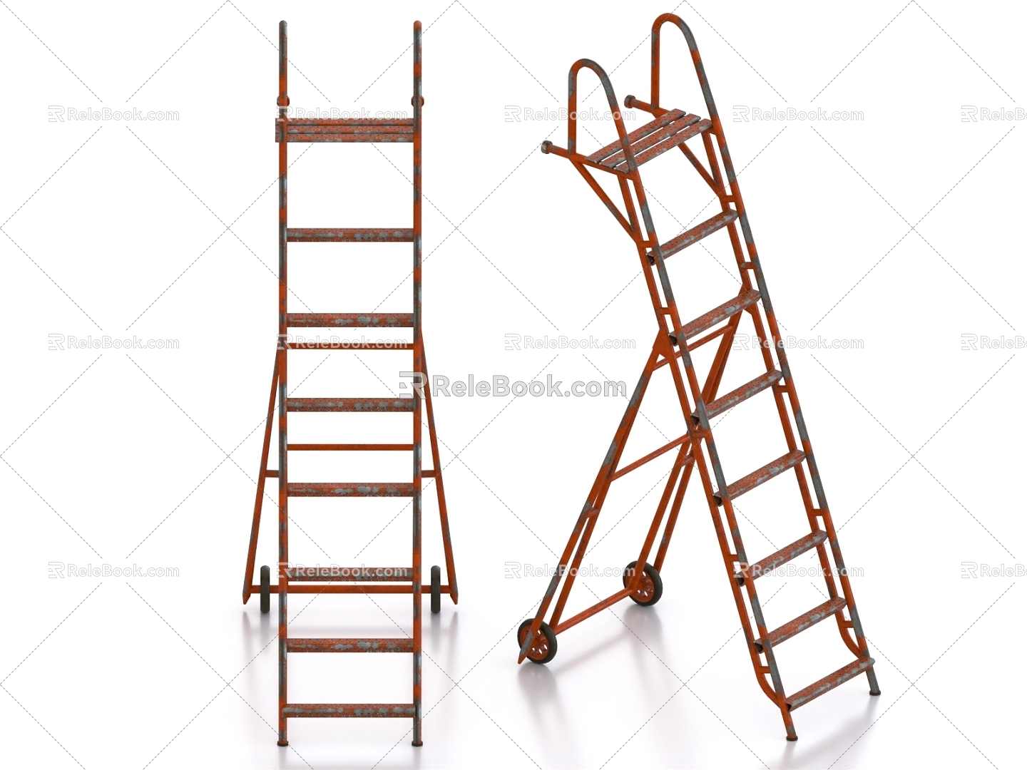 Stairs Tool Ladder Herringbone Ladder 3d model