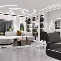 Modern Beauty Hair Salon Exterior With Glass Facade Interior Design Salon Chairs And Plants