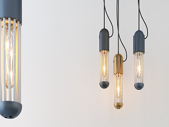 Modern chandelier fashion simple metal chandelier lamps 3d model