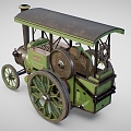 Steam tractor tractor steam engine car carriage non-motor vehicle vintage car 3d model