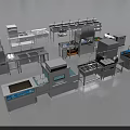 Stainless Steel Commercial Kitchen Equipment Including Sinks Worktables Dishwashers And Sterilizers