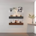 Wall Mounted Shelves With Various Books Magazines In Modern Interior 3d model
