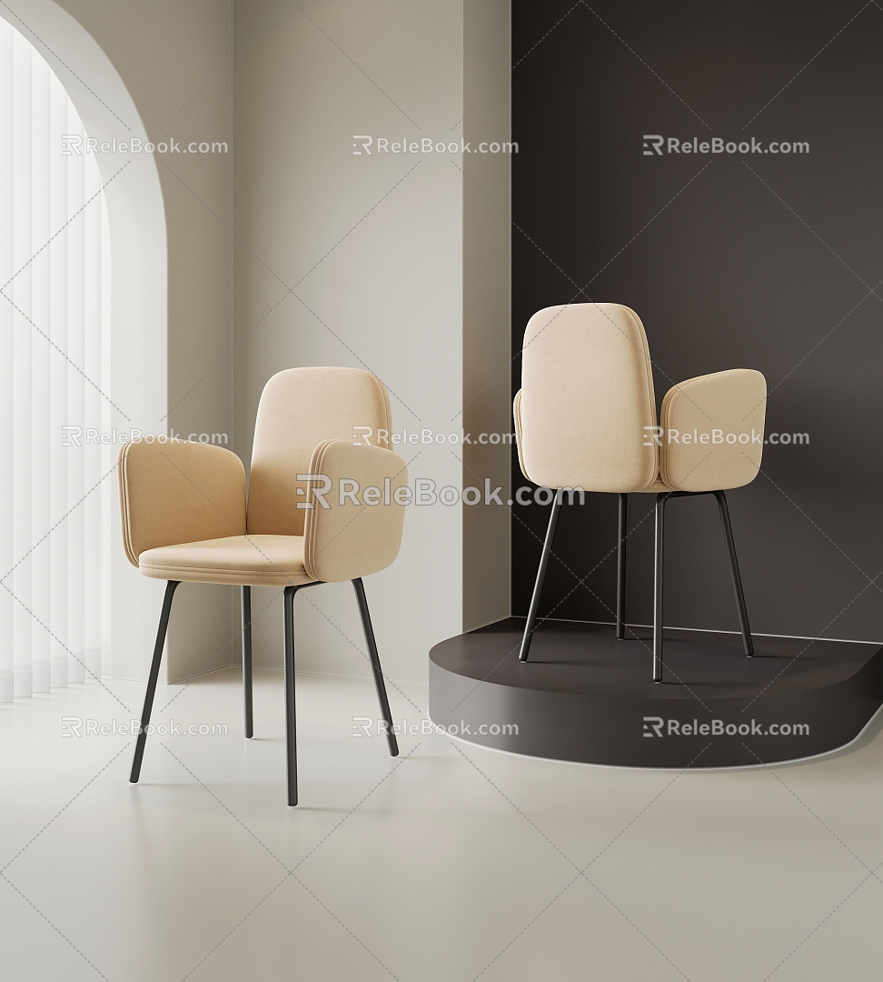 Modern Leisure Chair Chair Single Chair 3d model