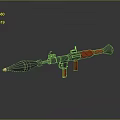 Rocket rocket launcher to air weapon to air missile shoulder missile shoulder rocket 3d model