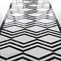 Modern Decorative Black And White Geometric Pattern Floor Tiles With Marble Texture 3d model