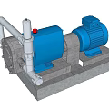 Blue Industrial Pump Equipment With Electric Motor Vertical Pipe And Sturdy Base