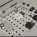 Modern White Sofa Coffee Table Set With Round Table Pillows And Accent Chairs