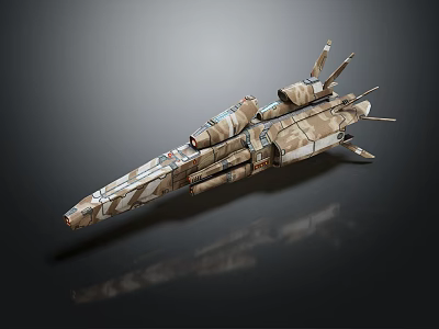 Modern Camouflage Painted Fighter Jet With Aerodynamic Shape And Advanced Exterior Design 3d model