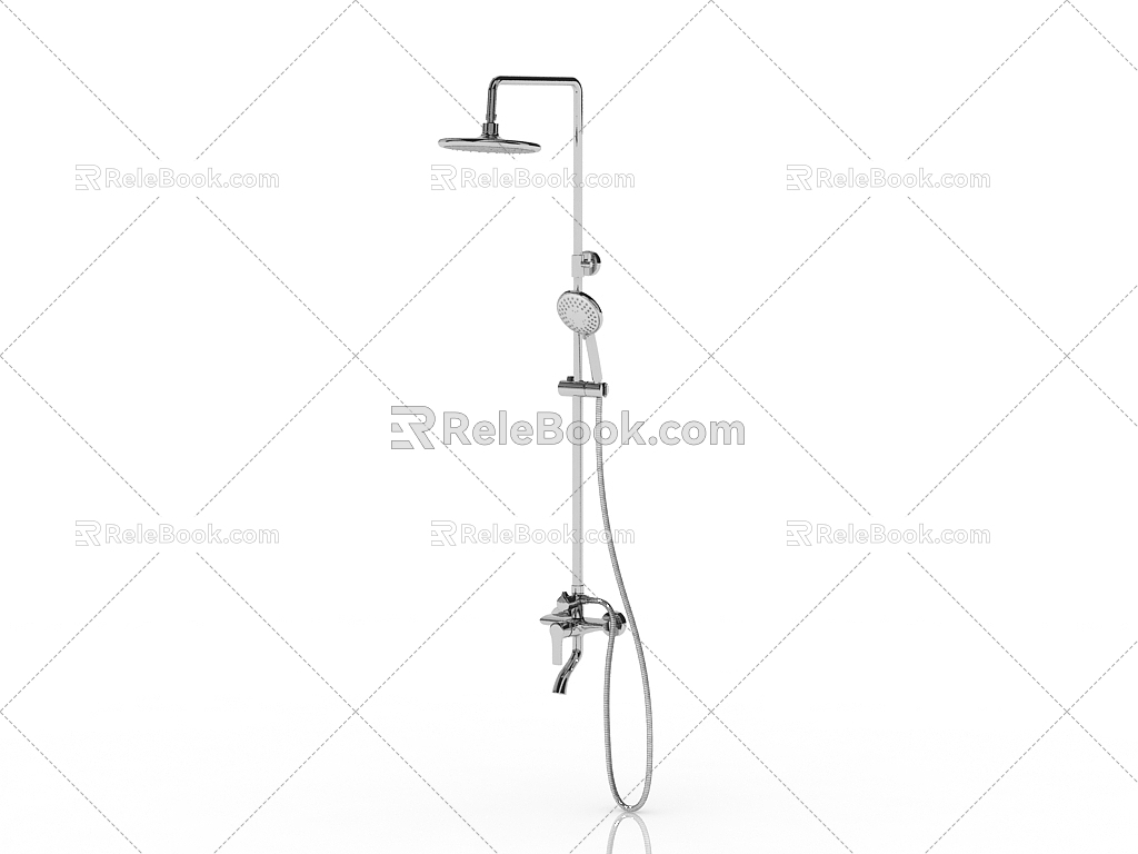 Modern large shower 3d model