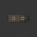 Military Green Medical Tank Model with Red Cross Markings and Classic Design