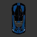Blue And Black Sports Car Featuring Modern Sleek Aerodynamic Body Design
