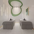 Modern Beauty Hair Salon Interior With Styling Chairs Reception Desk Product Shelves And Soft Lighting