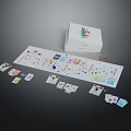 Vibrant Board Game Entertainment Set With Decorative Box Expanded Board Cards And Pieces
