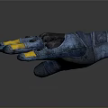 Durable Blue and Yellow Work Gloves For Daily Use With Protective Design