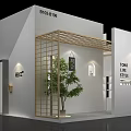 Modern Wine and Spirits Store Interior Design with Glass Partition Green Plant and Lighting