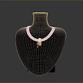 Elegant Pearl Necklace on Black Mannequin with Gold Pendant as Daily Fashion Accessory