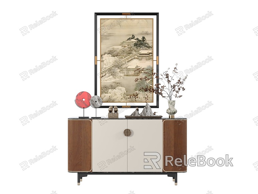 New Chinese Style Hanging Picture Combination for Entrance Cabinet model