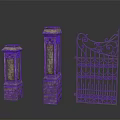 Architectural Elements Featuring Decorative Stone Pillars And Intricate Wrought Iron Gate