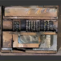 Vintage Wooden Cash Register With Mechanical Keyboard And Display Window