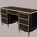 Elegant Wooden Storage Cabinet With Multiple Drawers And Curved Legs Design