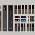 Modern elevator switch elevator button key elevator outgoing call box elevator floor display outgoing call box panel elevator display 3d model