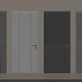Modern Swing Doors With Various Panel Designs And Neutral Colors For Interior Spaces 3d model