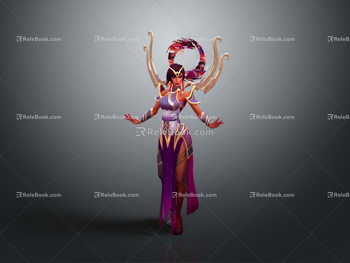 Female Elf Cartoon Witch Magic Witch Magic Girl Magician Elf Mage Warlock Wizard 3d model