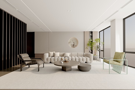 modern living room 3d model