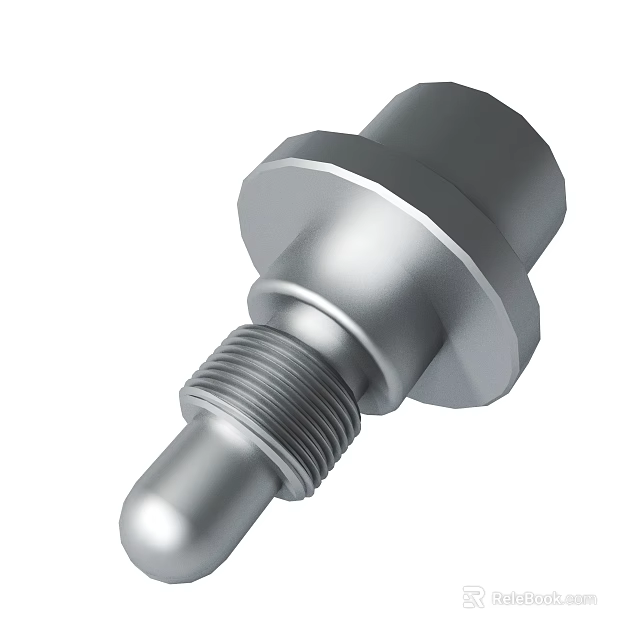 Stainless Steel Hex Head Bolt With Threaded Shank And Smooth Surface 3d model