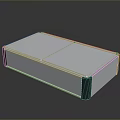 White Storage Box With Black Corners Smooth Surface For Home Daily Use