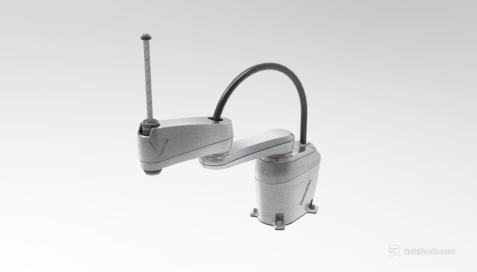 Industrial Robotic Arm Featuring Heavy Duty Metal Structure And Articulated Joints 3d model 