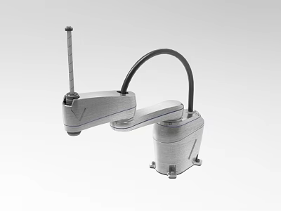Industrial Robotic Arm Featuring Heavy Duty Metal Structure And Articulated Joints 3d model
