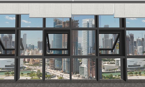 glass curtain wall 3d model