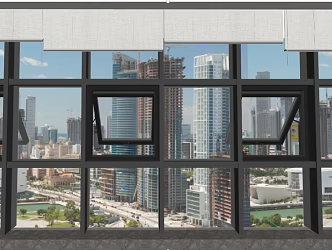 glass curtain wall 3d model