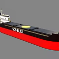 Stylish Yacht With Red Hull Black Deck And White Superstructure 3d model