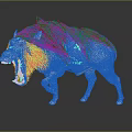 Modern Fierce Tooth Ancient Creatures 3d model