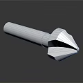 Metal Hardware Countersink Bit With Conical Shape And Smooth Reflective Surface 3d model