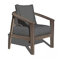 New Chinese Style Single Sofa Single Chair 3d model