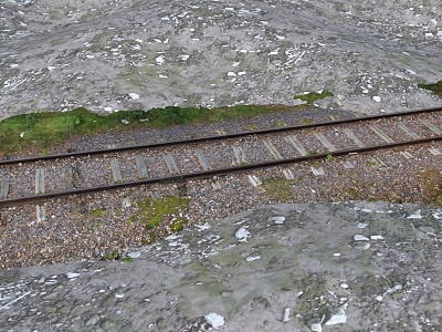 train tracks abandoned railway 3d model