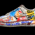 Colorful Graffiti Sneakers With Street Art Design And Hand Painted Details