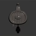 Designer Crafting 3D Mechanical Creature With Grid Face And Spiral Appendage