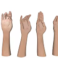Various Gesture Arm Model Decorative Pendant Featuring Realistic Hand Poses 3d model